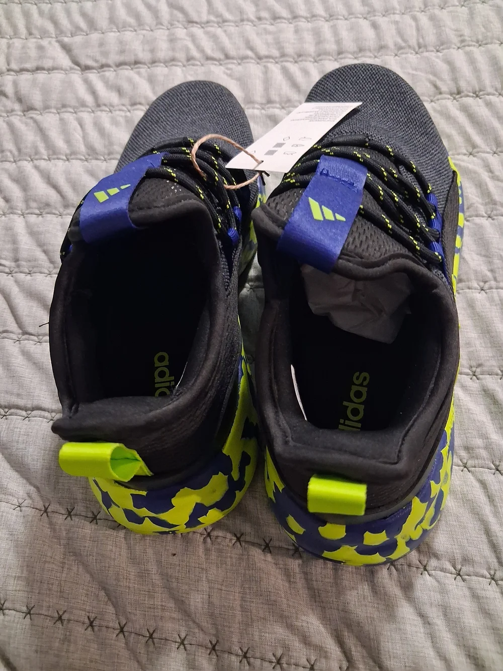 adidas Kids Lite Racer Adapt 8 Athletic Shoes - Black & Blue